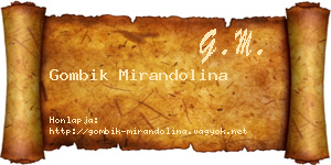 Gombik Mirandolina névjegykártya